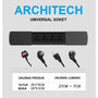 ARCHITECH MJ02 4 Lubang Stop Kontak Universal tipe Meja dengan bentuk Slim Series - RumahDekor.com