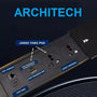 ARCHITECH MJ02 4 Lubang Stop Kontak Universal tipe Meja dengan bentuk Slim Series - RumahDekor.com