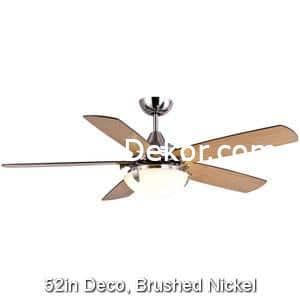 52in Deco, Brushed Nickel