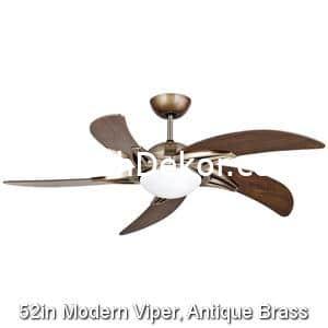 52in Modern Viper, Antique Brass