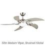 52in Modern Viper, Brushed Nickel