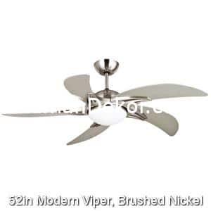 52in Modern Viper, Brushed Nickel