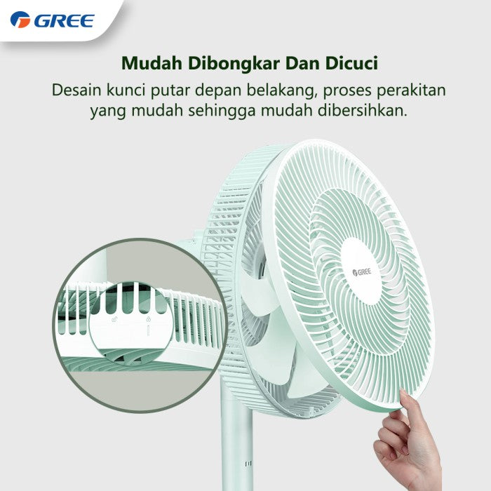 Gree Wind Green Fan Kipas Angin 2in1 Serbaguna Meja & Lantai | Hemat Listrik | Angin Kencang & Senyap