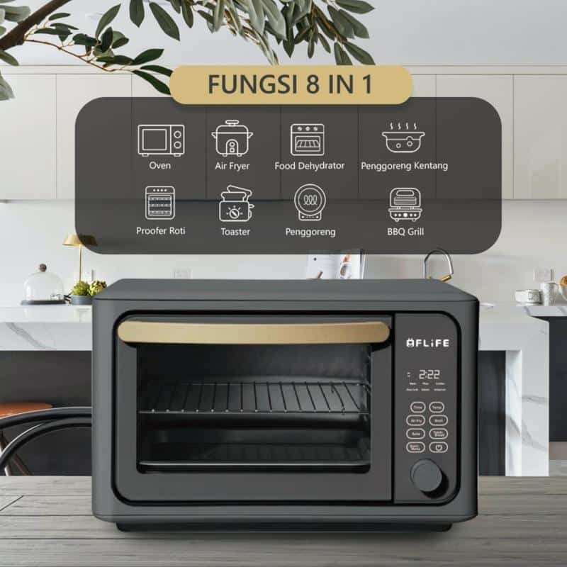 FLIFE OV24ED Digital Air Fryer Toaster Oven 24L - 8 in 1 Function
