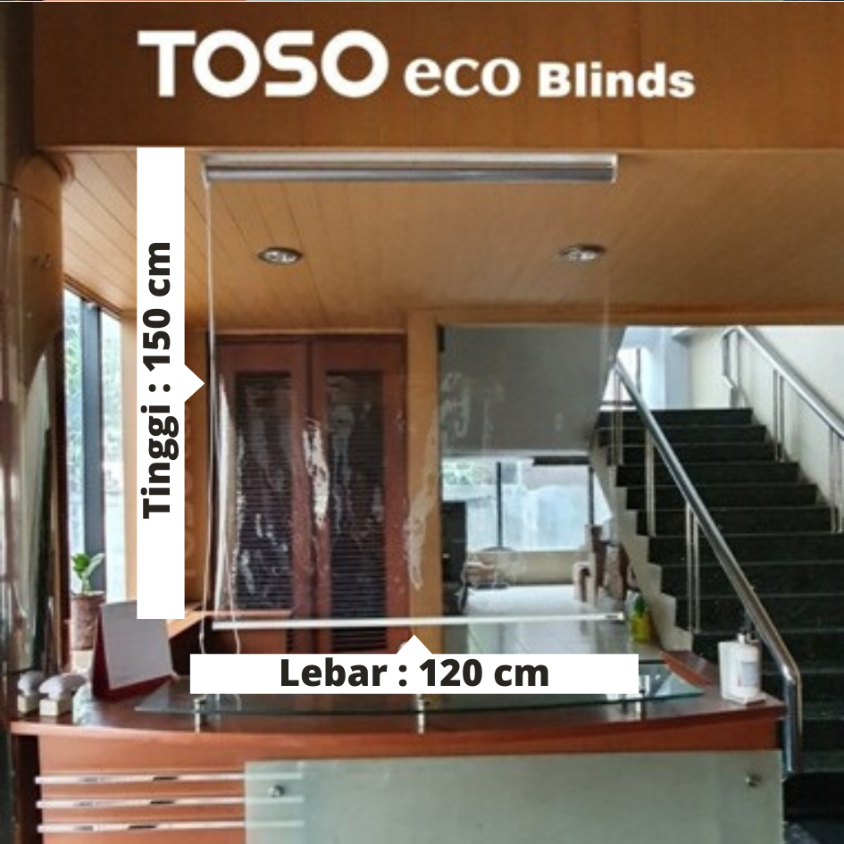 Roller Blind Plastik Mika Clear TOSO - RumahDekor.com