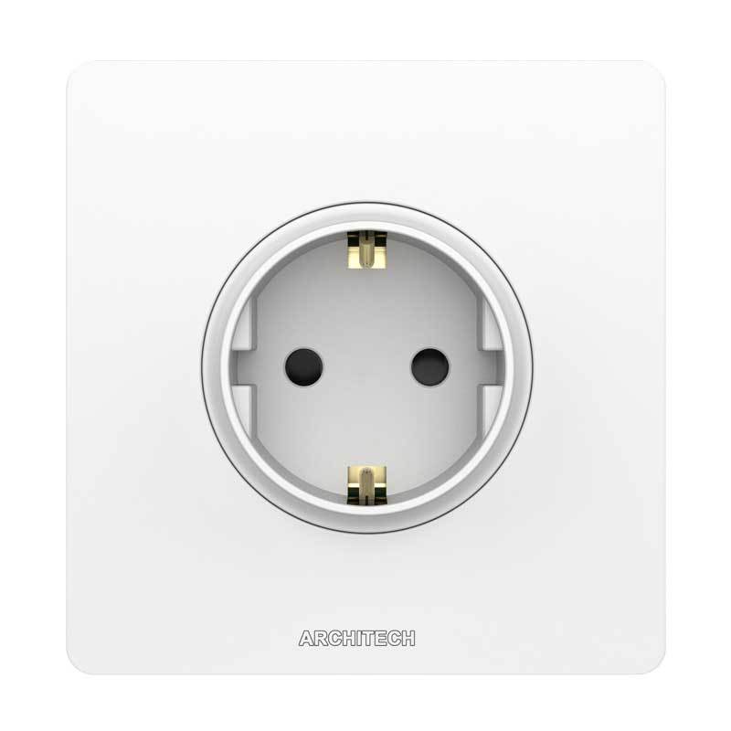 ARCHITECH V20-C18 Stop Kontak 16A 2P+E SNI | Stop Kontak Listrik Premium | White Black Gold Brown Grey - RumahDekor.com