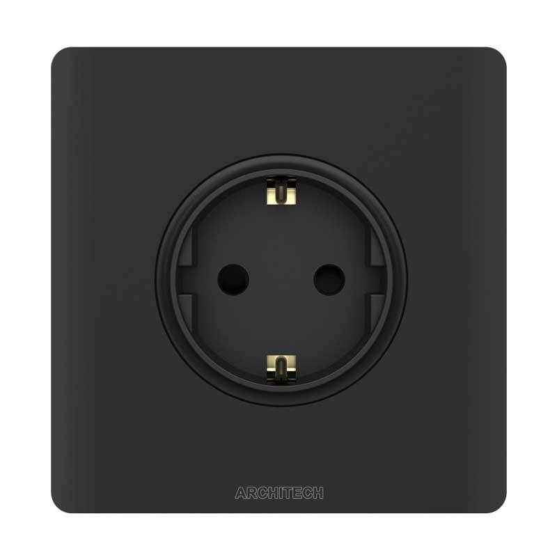 ARCHITECH V20-C18 Stop Kontak 16A 2P+E SNI | Stop Kontak Listrik Premium | White Black Gold Brown Grey - RumahDekor.com