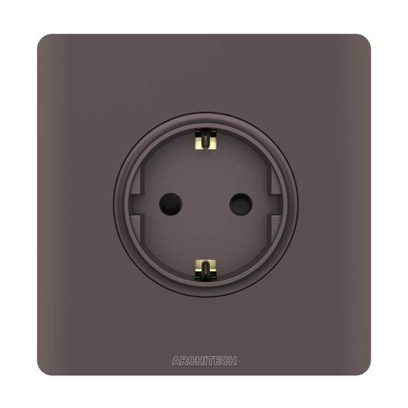 ARCHITECH V20-C18 Stop Kontak 16A 2P+E SNI | Stop Kontak Listrik Premium | White Black Gold Brown Grey - RumahDekor.com