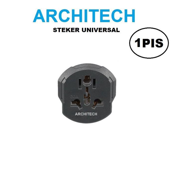 ARCHITECH Steker Universal Grey | Travel Adaptor Multi Country | Colokan Listrik Universal Premium