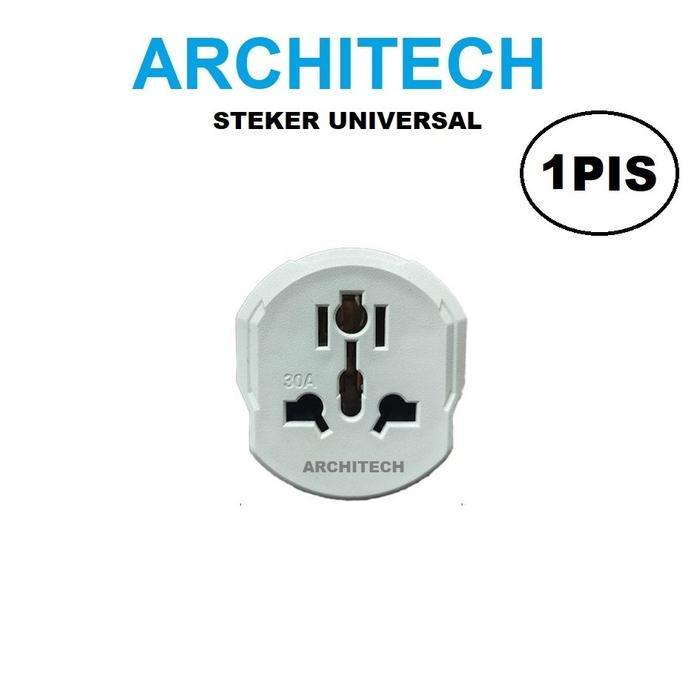 ARCHITECH Steker Universal Grey | Travel Adaptor Multi Country | Colokan Listrik Universal Premium