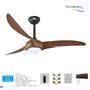 Ecolux 52IN ALMOND Ceiling Fan dengan motor DC Remote Control - RumahDekor.com