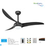 Ecolux 52IN ALMOND Ceiling Fan dengan motor DC Remote Control - RumahDekor.com