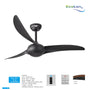 Ecolux 52IN ALMOND Ceiling Fan dengan motor DC Remote Control - RumahDekor.com
