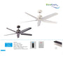 Ecolux 52IN Sakura Ceiling Fan | Kipas Plafon Elegan Angin Sejuk Hemat Listrik - RumahDekor.com