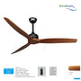 Ecolux 60IN PLUS Ceiling Fan | Kipas Angin Plafon 60 Inch Super Sejuk Hemat Listrik - RumahDekor.com