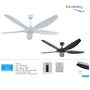 Ecolux Cosmos 60IN DC Ceiling Fan + Remote | Kipas Plafon Hemat Listrik Black White - RumahDekor.com