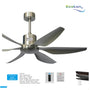 Ecolux Seruni 66IN DC Ceiling Fan + Remote | Kipas Plafon Besar Hemat Listrik Silver Black Wood - RumahDekor.com
