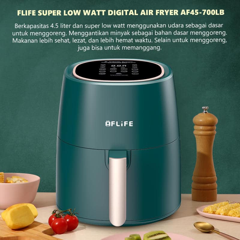 FLIFE AF45-700LB Digital Air Fryer 4.5L - Super Low Watt - RumahDekor.com