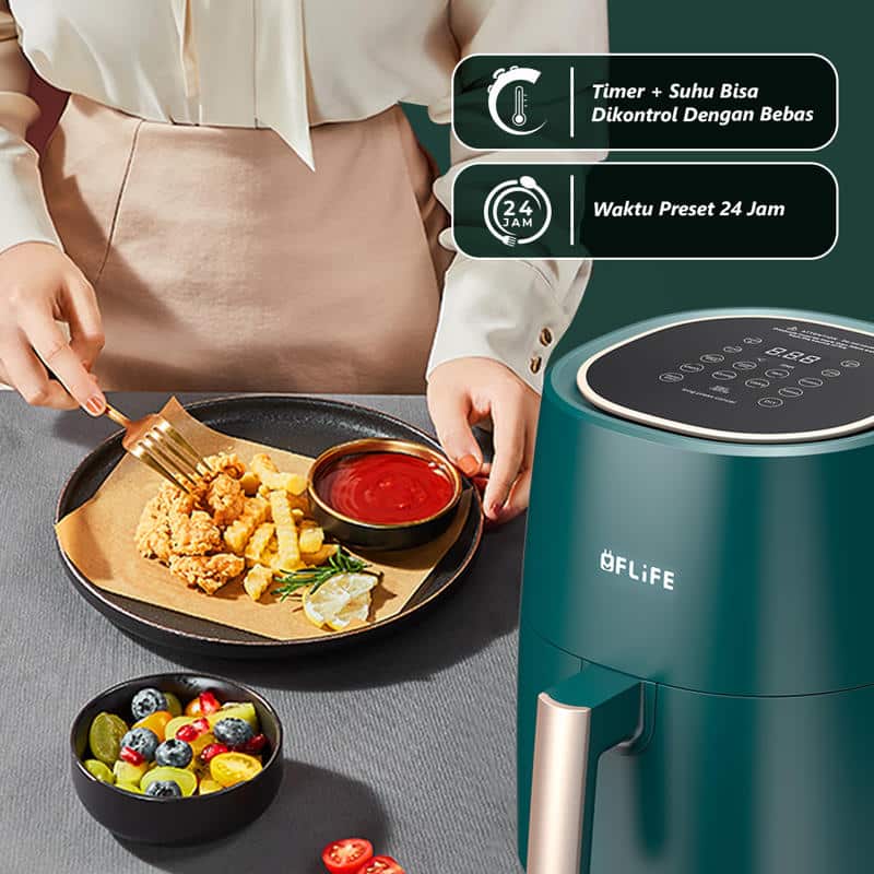 FLIFE AF45-700LB Digital Air Fryer 4.5L - Super Low Watt - RumahDekor.com