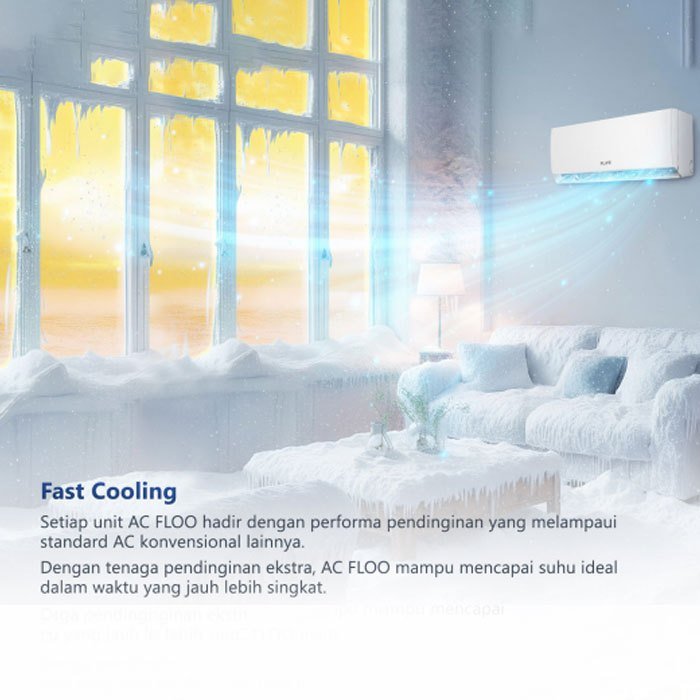 Flife Gree AC Split Standard FLOO Series AC proyek berkualitas, 0,5PK, 0,75PK,1PK, 1,5PK, 2PK - RumahDekor.com