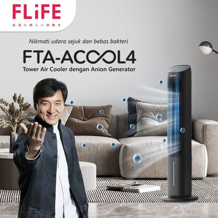 Flife Tower Air Cooler GTA-ACOOL4 Original dan Bergaransi - Hitam - RumahDekor.com