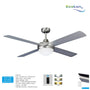 Kipas Lampu Gantung Ecolux PETUNIA 42 / 52 Inch | Ceiling Fan Lamp LED + Remote | Hemat Listrik | Desain Elegan Minimalis - RumahDekor.com