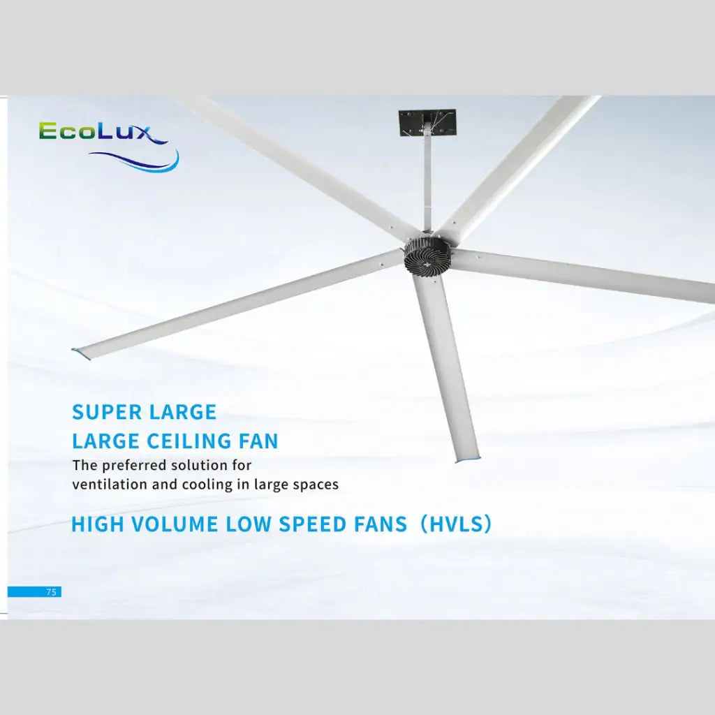 Kipas Plafon Industrial Ecolux HVLS – Super Large Fan, Airflow Maksimal untuk Gudang & Pabrik - RumahDekor.com