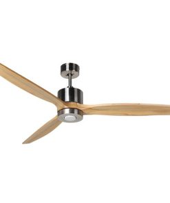 60in PRESTON - Brushed Chrome, Caramel Wood