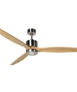 60in PRESTON - Brushed Chrome, Caramel Wood
