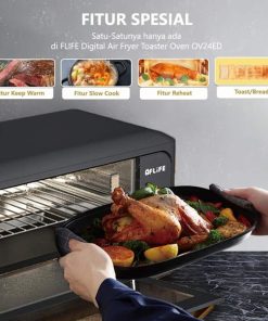 Alternative view of FLIFE OV24ED Digital Air Fryer Toaster Oven 24L - 8 in 1 Function